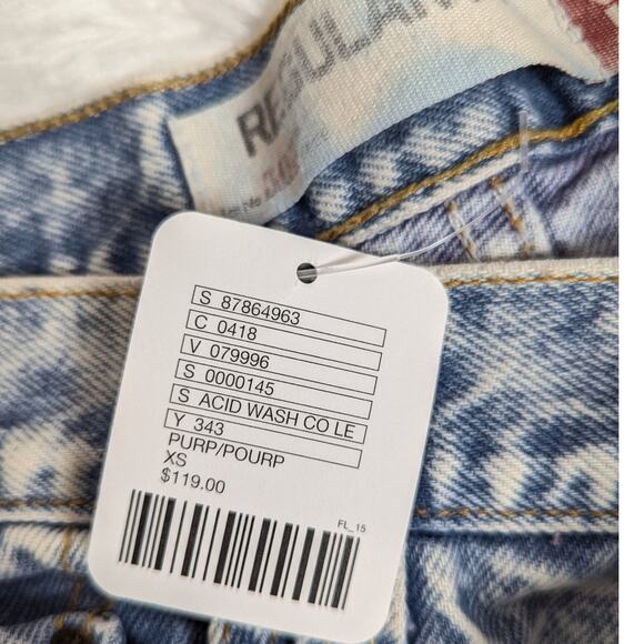 Levi's Urban Renewal Acid Wash Reworked Remade Crossover Tapered Leg Jeans - Picture 4 of 15